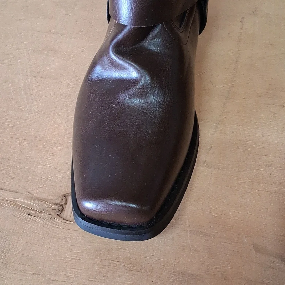 NWT Mens Dark Brown Leather Boots
